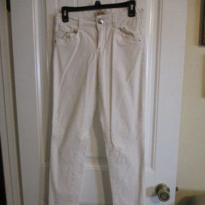 Winter white corduroy jeans - straight leg, midrise, like new condition